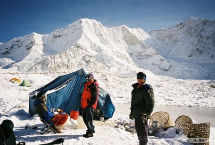 Sherpas at Baruntse base camp, 2003